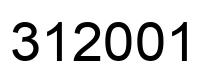Number 312001 black image