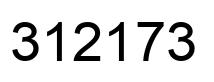Number 312173 black image