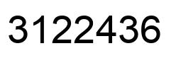Number 3122436 black image