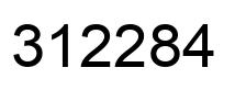 Number 312284 black image