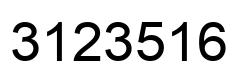 Número 3123516 imagen negro