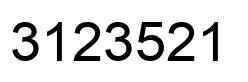 Número 3123521 imagen negro