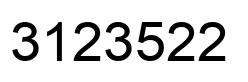Number 3123522 black image