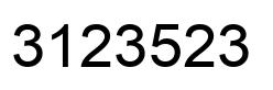Number 3123523 black image