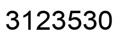 Number 3123530 black image