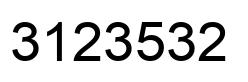 Número 3123532 imagen negro