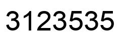 Number 3123535 black image