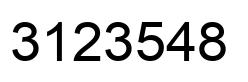 Number 3123548 black image