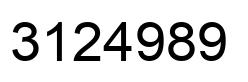 Number 3124989 black image