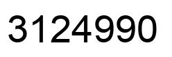 Number 3124990 black image