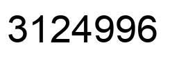 Number 3124996 black image