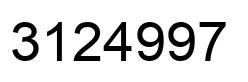 Number 3124997 black image
