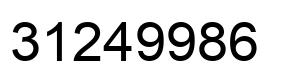 Number 31249986 black image
