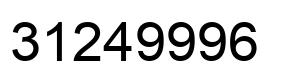 Number 31249996 black image