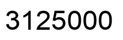 Number 3125000 black image