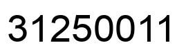 Number 31250011 black image