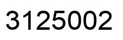 Number 3125002 black image