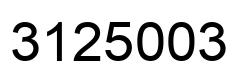 Number 3125003 black image