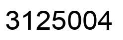 Number 3125004 black image