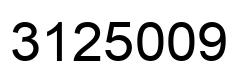 Number 3125009 black image
