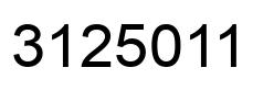 Number 3125011 black image