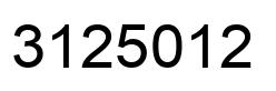 Number 3125012 black image