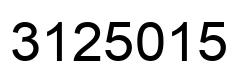 Number 3125015 black image