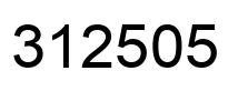 Number 312505 black image