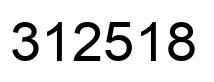 Number 312518 black image