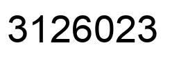 Number 3126023 black image