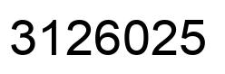 Number 3126025 black image