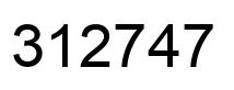 Number 312747 black image