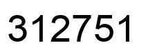 Number 312751 black image