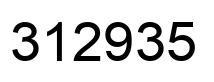 Número 312935 imagen negro