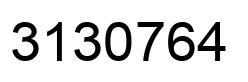 Number 3130764 black image