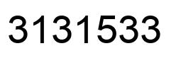 Number 3131533 black image