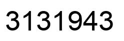 Number 3131943 black image