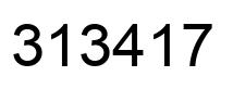 Number 313417 black image