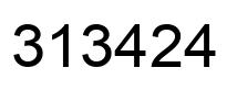 Number 313424 black image
