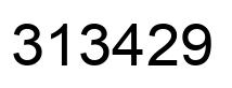 Number 313429 black image