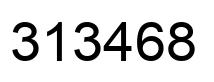 Number 313468 black image