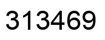 Number 313469 black image