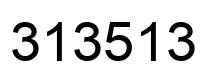 Number 313513 black image