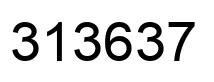 Number 313637 black image
