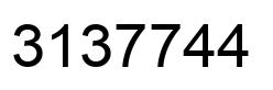 Number 3137744 black image