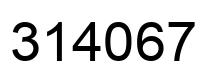 Número 314067 imagen negro