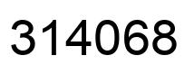 Number 314068 black image