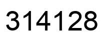 Number 314128 black image