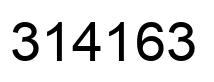 Number 314163 black image
