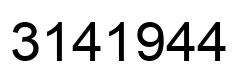 Number 3141944 black image